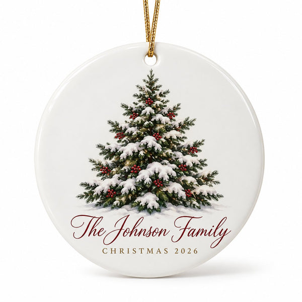 Ornement familial sapin classique